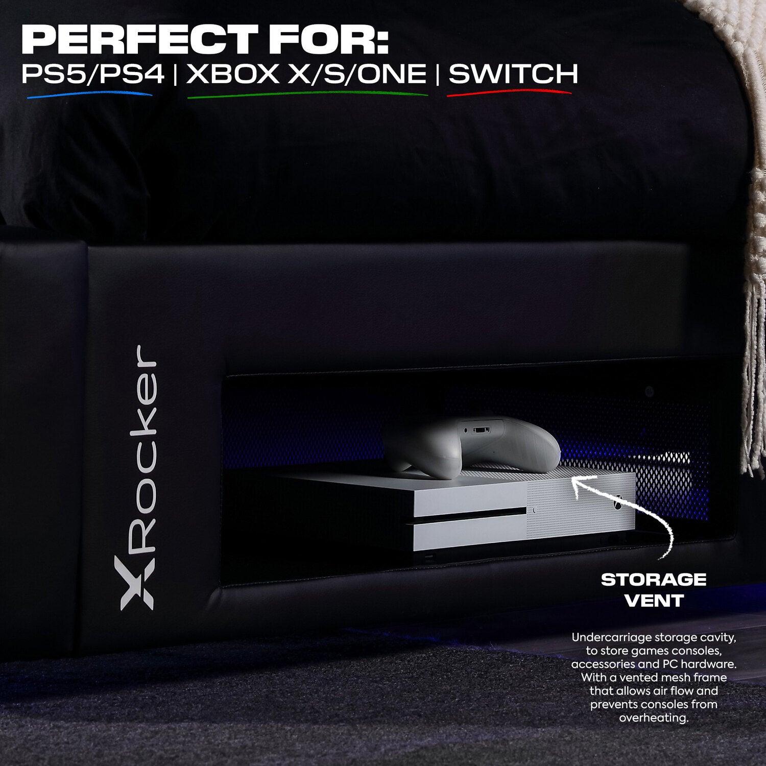 Cerberus Twist Single TV Gaming Bed - Black / Red