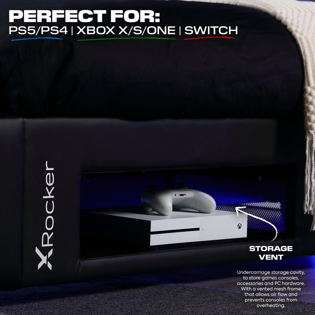 Cerberus Twist Single TV Gaming Bed - Red