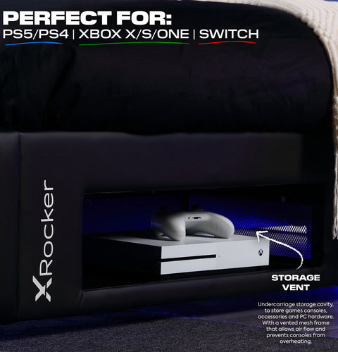 Cerberus Twist Single TV Gaming Bed - Red