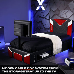 Cerberus Twist TV Gaming Bed - Red