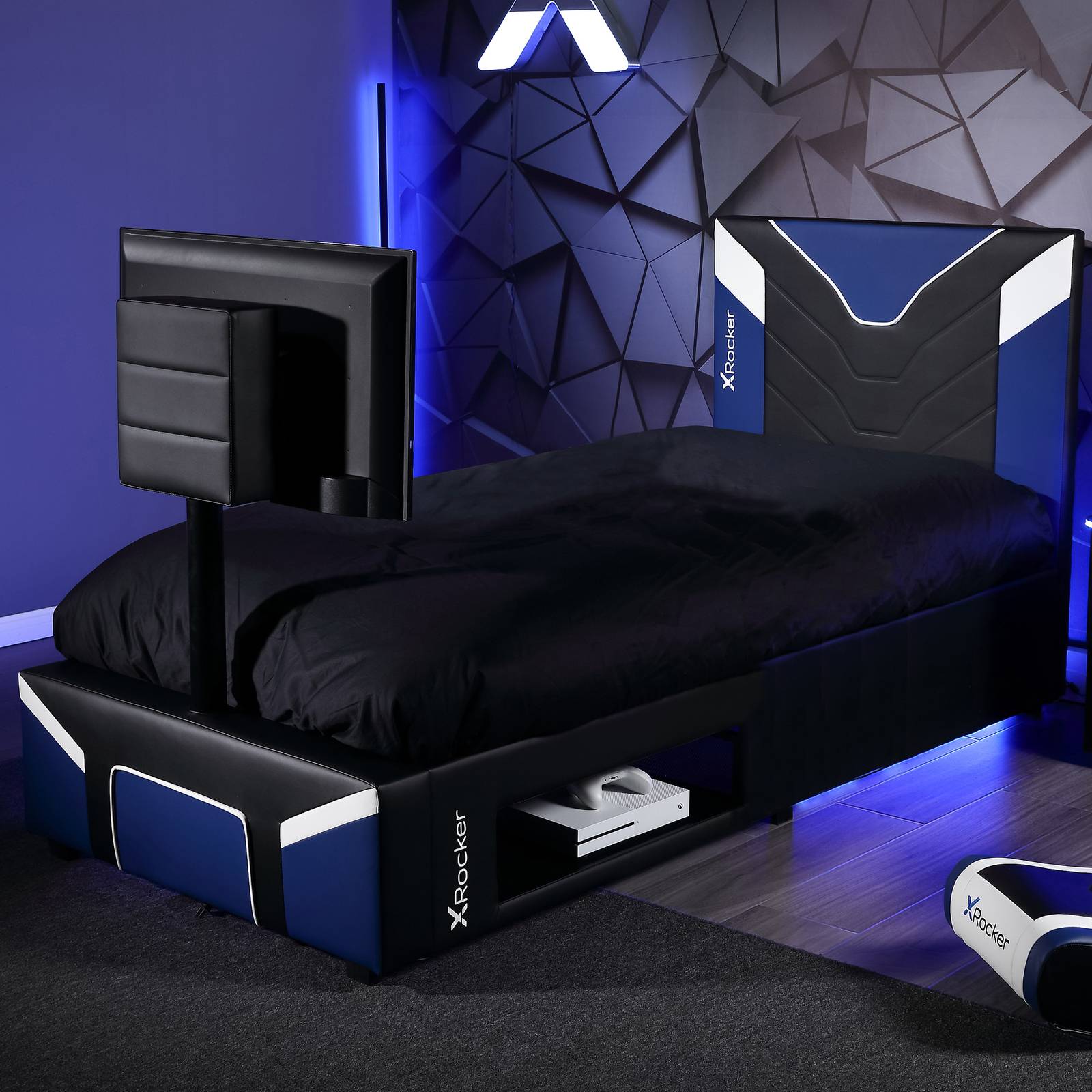 Cerberus Twist Single TV Gaming Bed - Blue