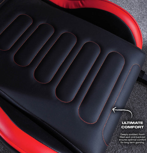 XR Racing Chicane Racing Sim Cockpit Gaming Chair - Black / Red