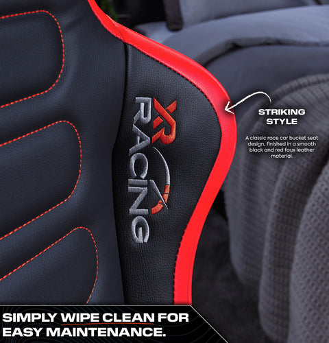 XR Racing Chicane Racing Sim Cockpit Gaming Chair - Black / Red