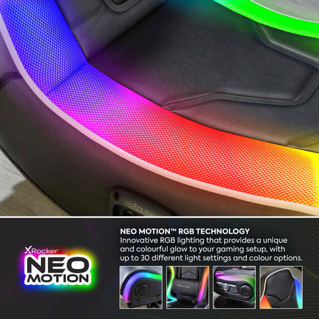 Chimera 2.0 Audio Floor Rocker LED Gaming Chair for Kids - Black