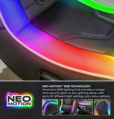 Chimera 2.0 Audio Floor Rocker LED Gaming Chair for Kids - Black