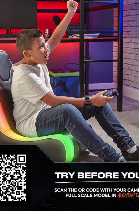 Chimera 2.0 Audio Floor Rocker LED Gaming Chair for Kids - Black