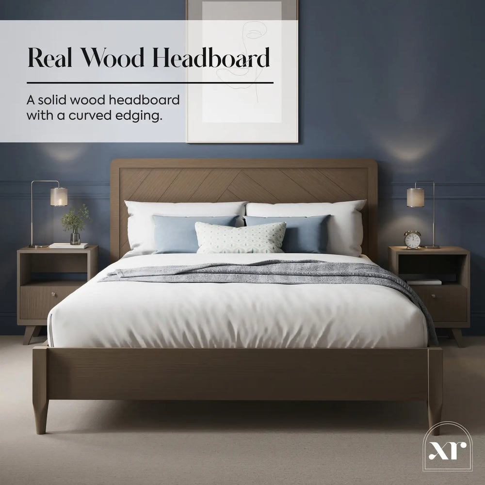 Clara Shadow Ottoman Wooden Bed Frame - Dark Oak (2 Sizes)