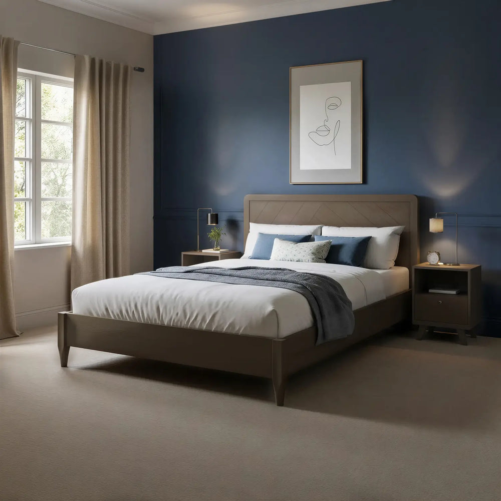 Clara Shadow Ottoman Wooden Bed Frame - Dark Oak (2 Sizes)