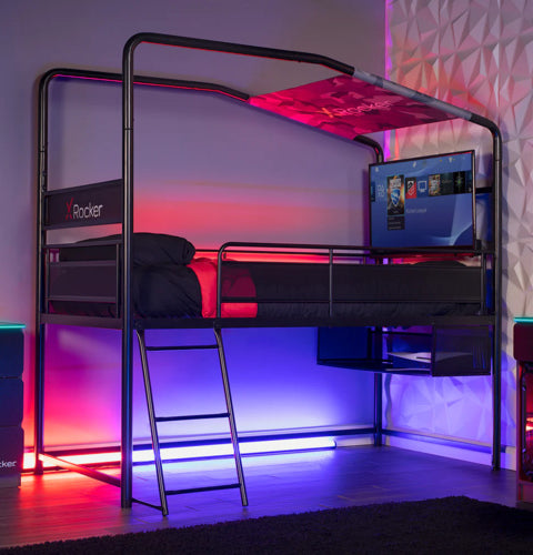 Contra Mid Sleeper Bunk TV Gaming Bed - Black