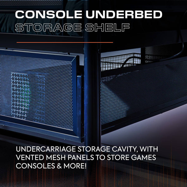 Contra Mid Sleeper Bunk TV Gaming Bed - Black