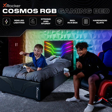 Cosmos RGB Single Gaming Bed-in-a-Box with LED Lighting