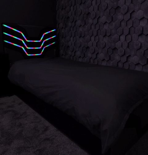 Cosmos LED Single Gaming Bed in a Box - Black RGB