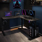 Cougar Corner 140 x 140cm Height Adjustable Corner Gaming Desk with Mousepad - Black