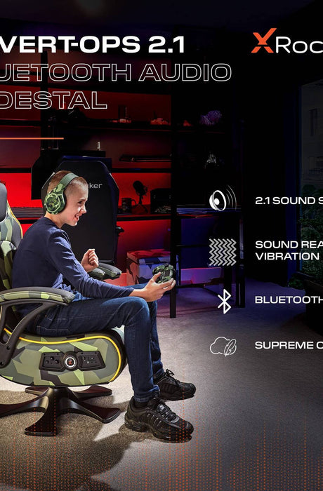 Covert Ops 2.1 Audio Console Gaming Chair - Black / Green