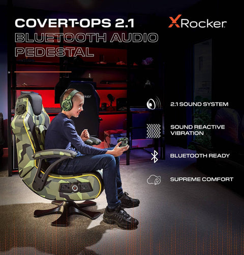 Covert Ops 2.1 Audio Console Gaming Chair - Black / Green