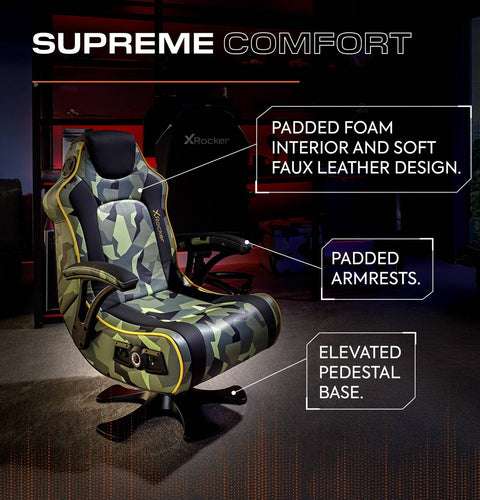 Covert Ops 2.1 Audio Console Gaming Chair - Black / Green