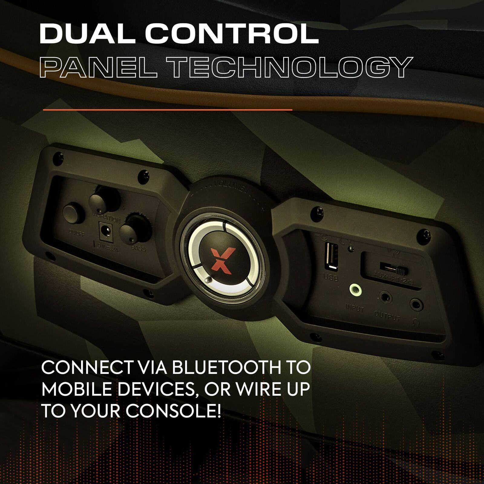 Covert Ops 2.1 Audio Console Gaming Chair - Black / Green