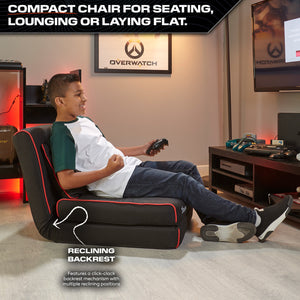 Crash Pad JR Gaming Fold Out Chair - Black/Red