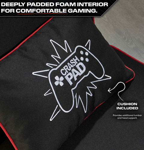 Crash Pad Jr Foldable Z Bed Mattress and Gaming Chair - Black