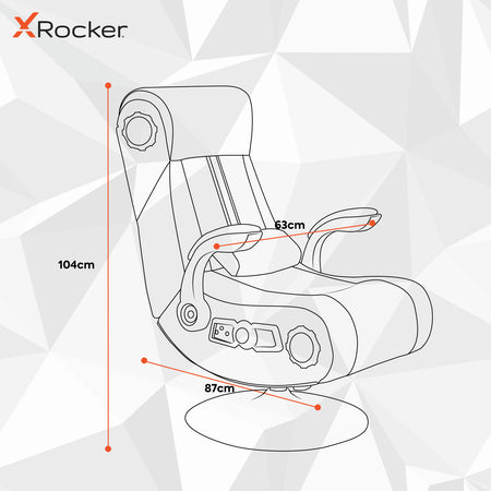 Deluxe 4.1 Multi-Media Gaming Chair with Vibration - Silver Grey Fabric