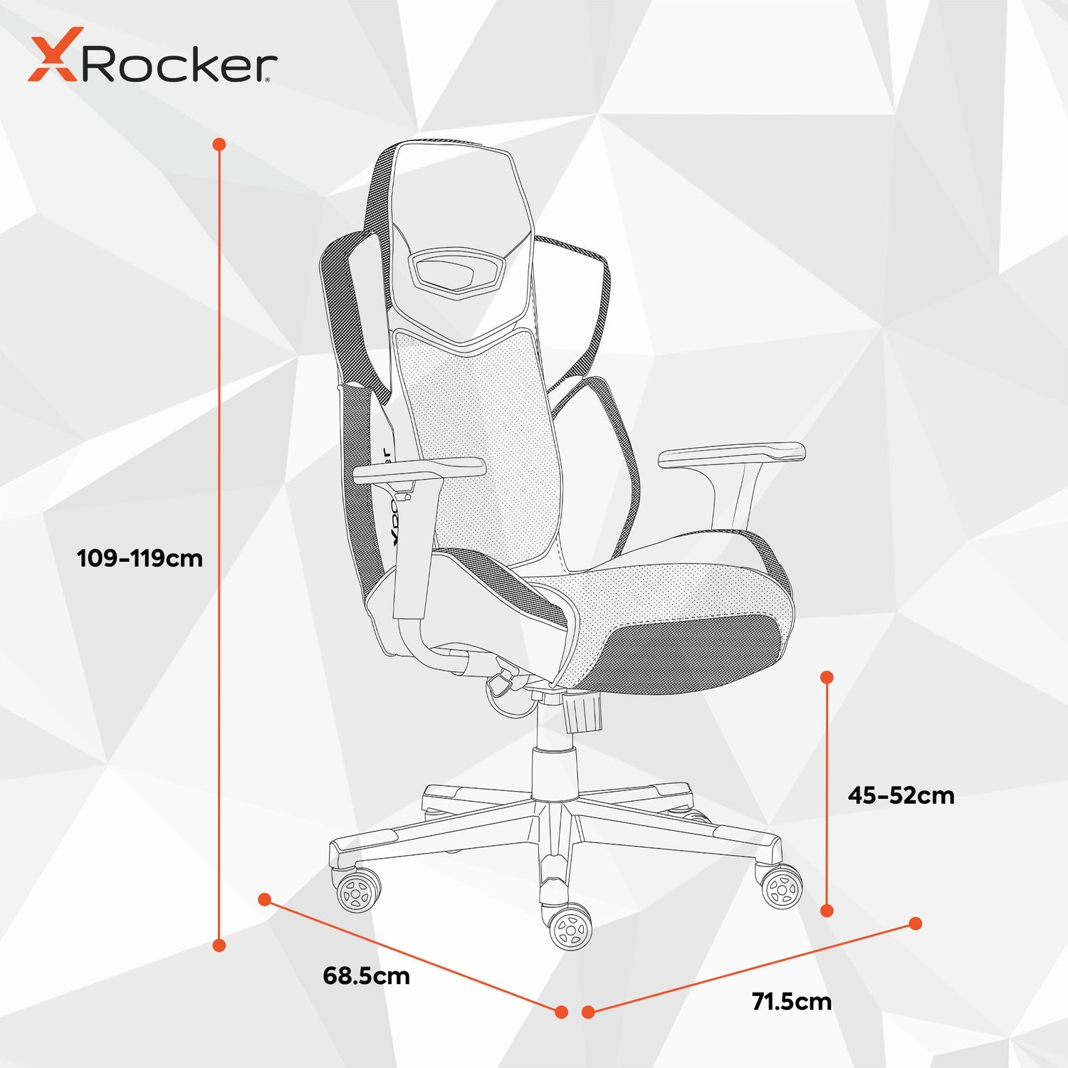 Drogon Ergonomic PC Office Gaming Chair - Black / Red