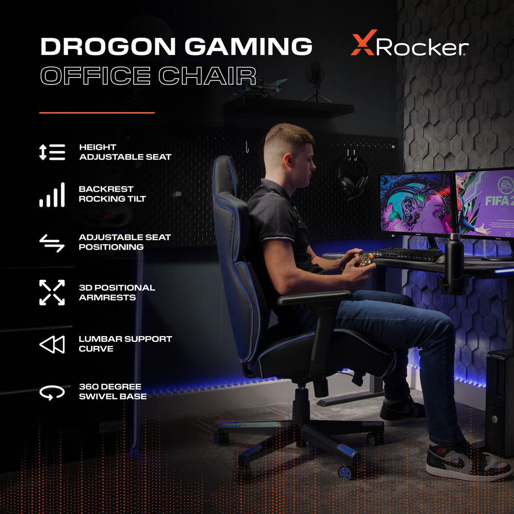 Drogon Ergonomic Office Gaming Chair - Blue