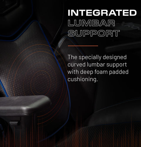 Drogon Ergonomic PC Office Gaming Chair - Black / Blue