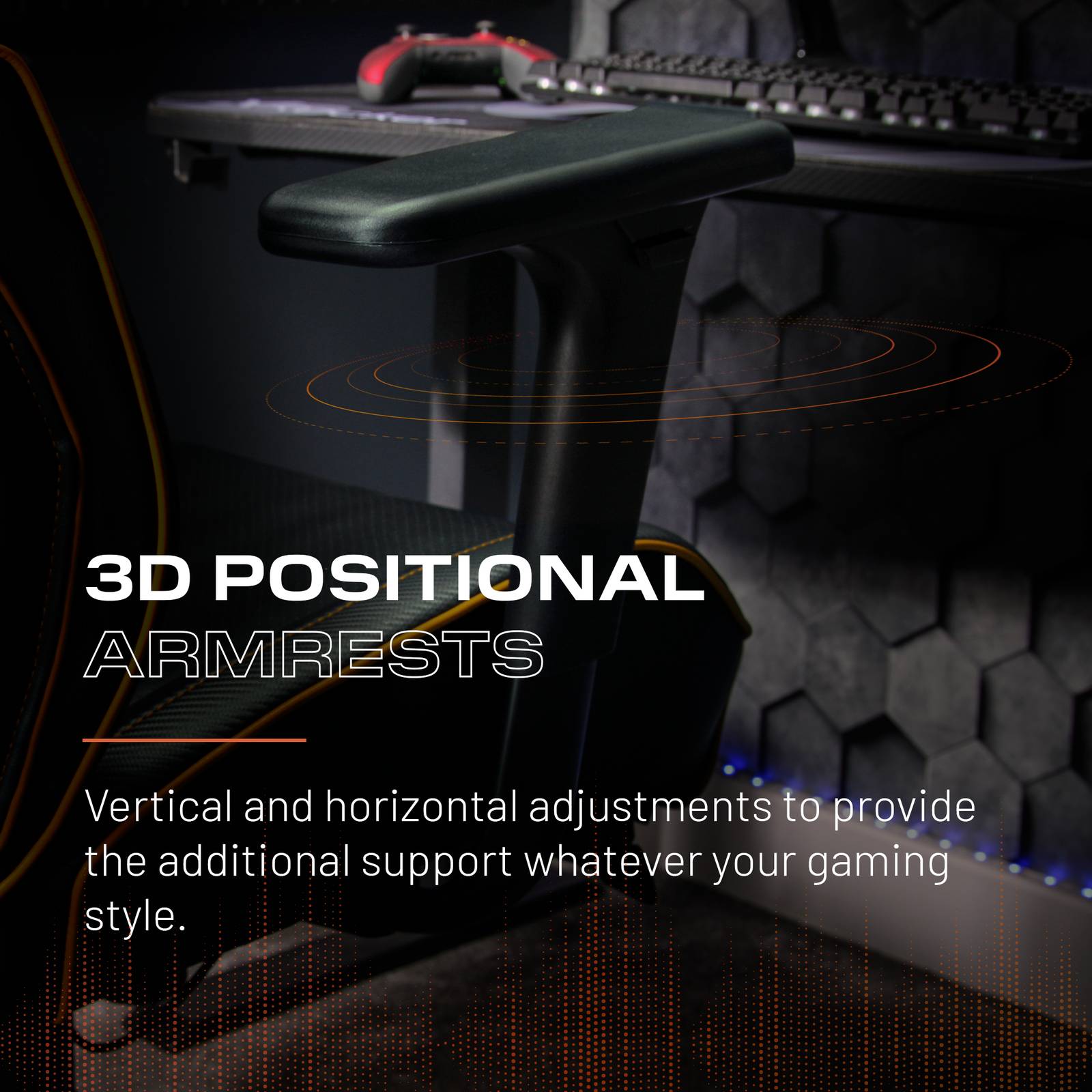 Drogon Ergonomic PC Office Gaming Chair - Black / Gold