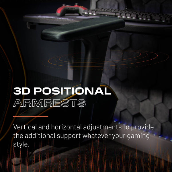 Drogon Ergonomic PC Office Gaming Chair - Black / Gold