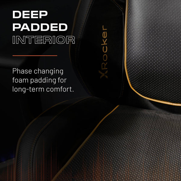 Drogon Ergonomic PC Office Gaming Chair - Black / Gold