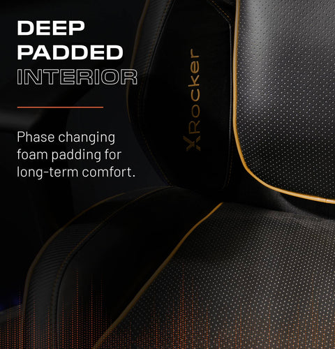 Drogon Ergonomic PC Office Gaming Chair - Black / Gold