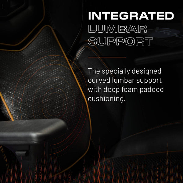 Drogon Ergonomic PC Office Gaming Chair - Black / Gold