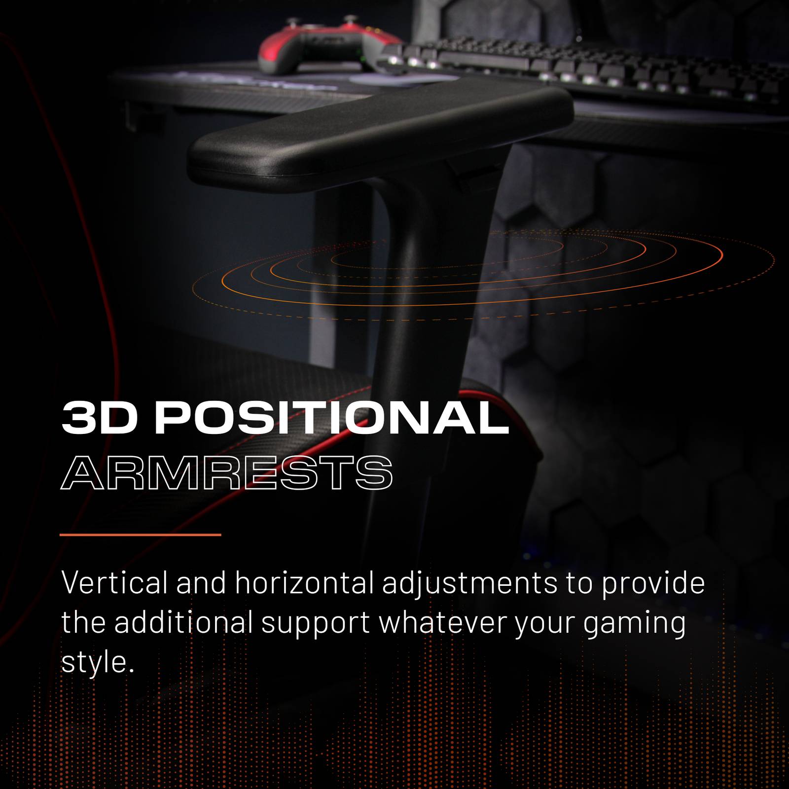 Drogon Ergonomic PC Office Gaming Chair - Black / Red