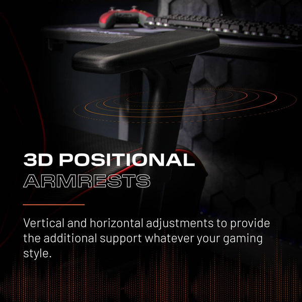 Drogon Ergonomic PC Office Gaming Chair - Black / Red