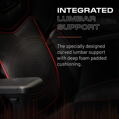 Drogon Ergonomic PC Office Gaming Chair - Black / Red