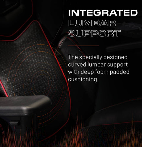 Drogon Ergonomic PC Office Gaming Chair - Black / Red