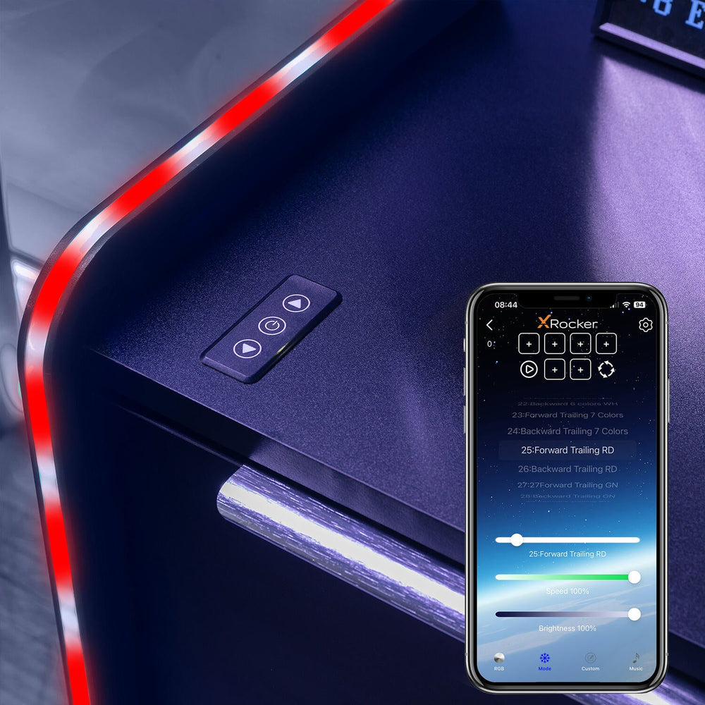 Gaming Furniture | X Rocker Electra RGB Bedside Table - Black