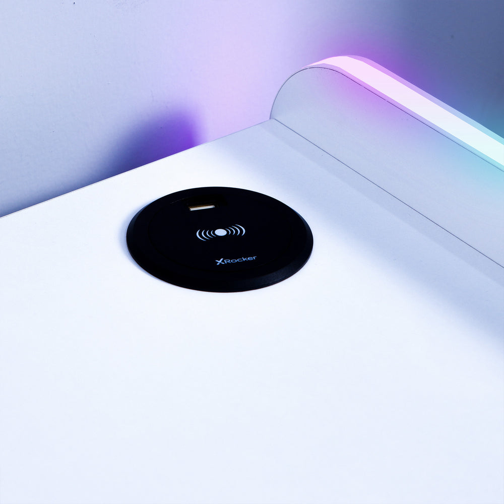 Gaming Furniture | X Rocker Electra RGB Bedside Table - White