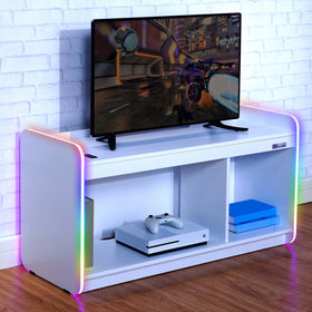 Electra TV Media Unit with Neo Motion SYNC™ App Controlled LED Lights - White