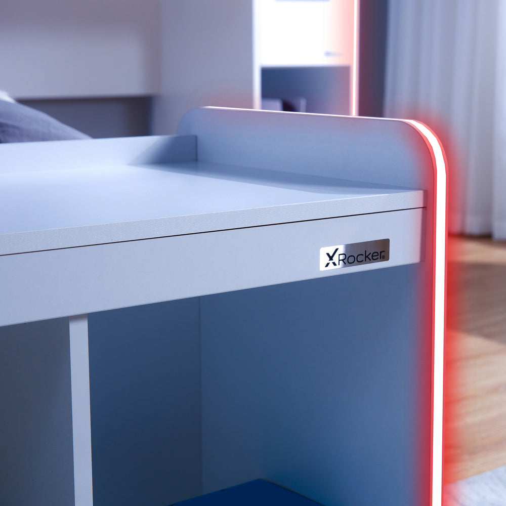 X Rocker Unit Gaming Furniture | X Rocker Electra RGB TV Media Unit - White