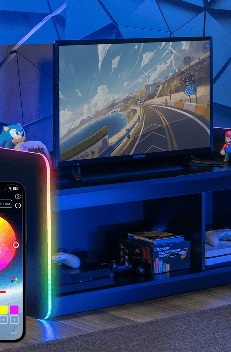 Electra TV Media Unit with Neo Motion SYNC™ App Controlled LED Lights - Black