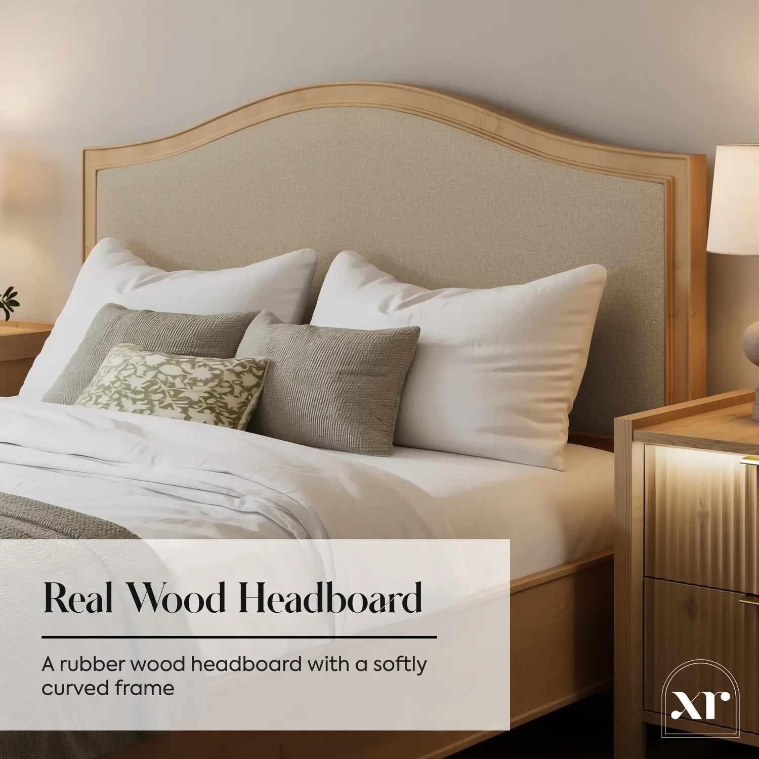 Emy French Style Shadow Ottoman Wooden Bed Frame - Oak / Natural (2 Sizes)