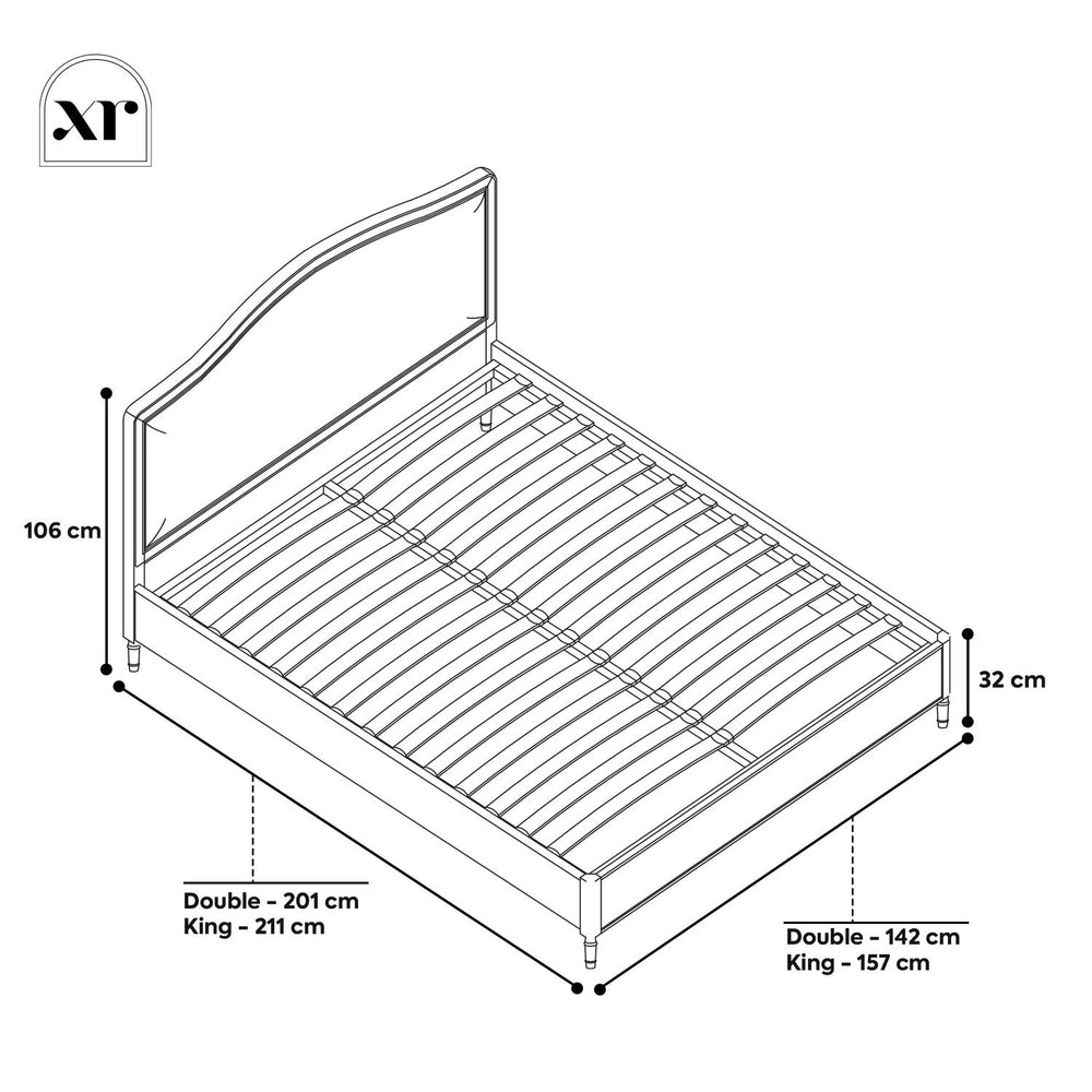 Emy French Style Shadow Ottoman Wooden Bed Frame - Oak / Natural (2 Sizes)