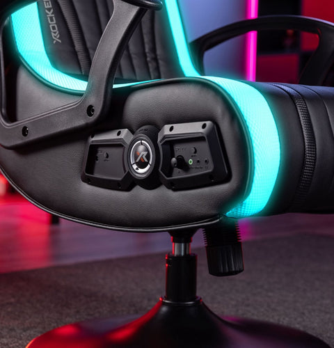 Fury 2.1 Audio LED Console Gaming Chair for Juniors - Black