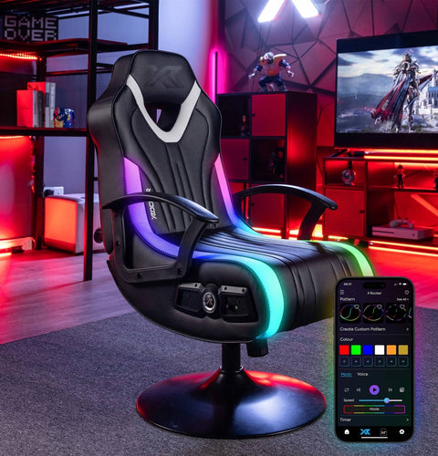 Fury 2.1 Audio LED Console Gaming Chair for Juniors - Black