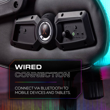 Fury 2.1 Audio LED Console Gaming Chair for Juniors - Black