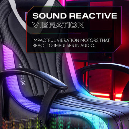 Esports Gaming X Rocker Alpha Rgb Gaming Chair Fury LED Console