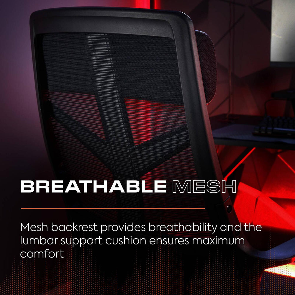 Helix Office PC Gaming Mesh Chair - Black