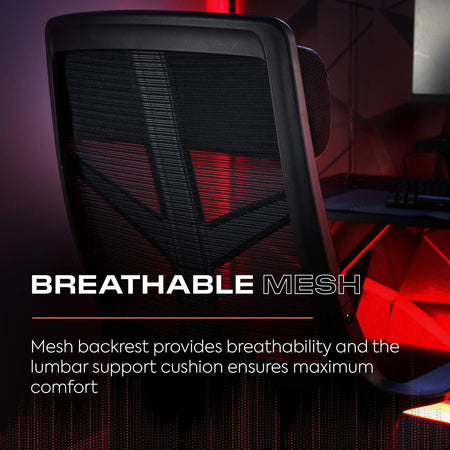 Helix Office PC Gaming Mesh Chair - Black