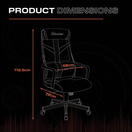 Helix Office PC Gaming Mesh Chair - Black